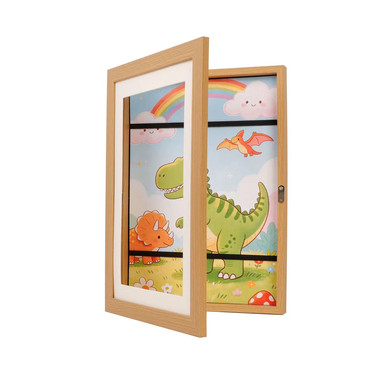 Sturdy A4 Kids Artwork Frame Without Mat Magnetic Front Opening Door Qme