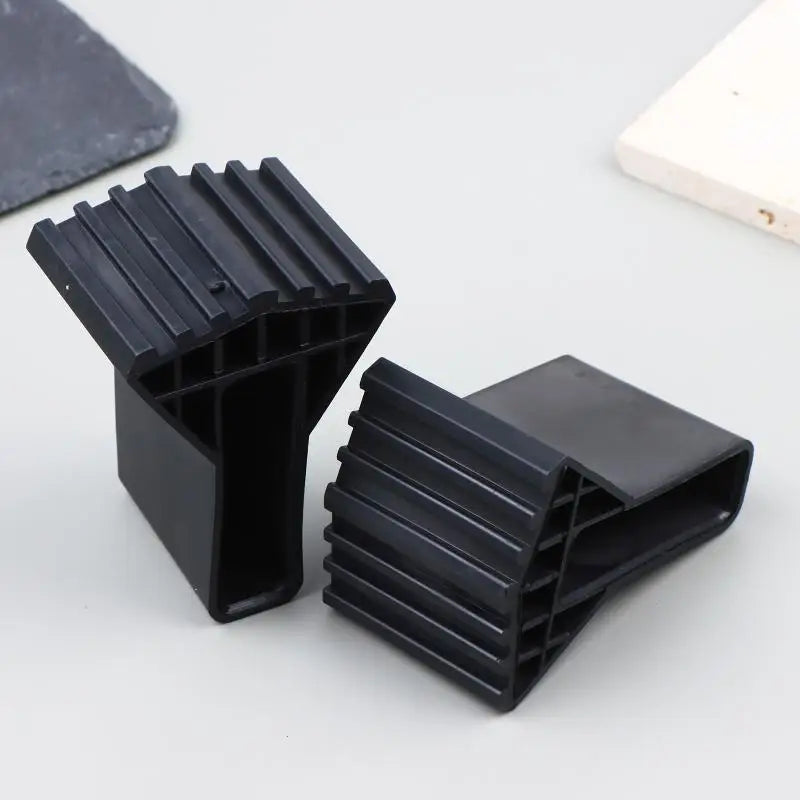 4Pcs Non-slip Ladder Feet Rubber Pads Foot Covers Furniture Mat Leg Chair Replacement Protectors Cover Black Anti Slip Pads. Qme