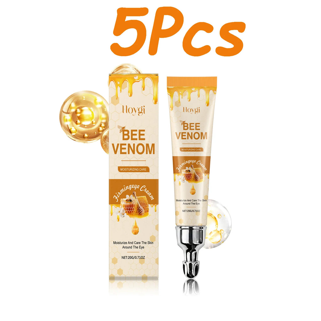 Bee Venom Eye Cream Anti-Aging Firming Moisturizing Eye Treatment Dark Circles Remove Eye Bags Under Eye Nourishing Care Qme 5 x 20g Boxed