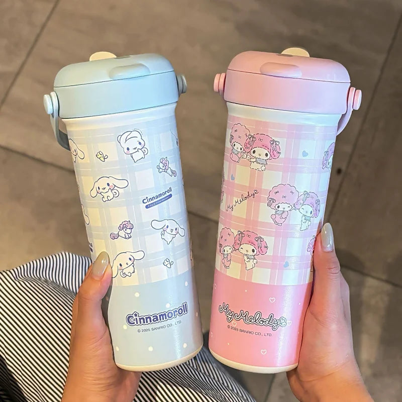 Kuromi Large-Capacity Insulated Cup Stylish New Model Insulated Straw Water Cup Student Water Bottle Qme