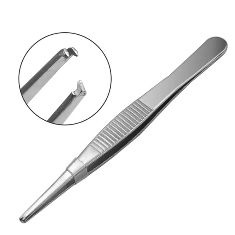 Professional Straight Tweezers Surgical Tissue Thumb Forceps Qme Default Title