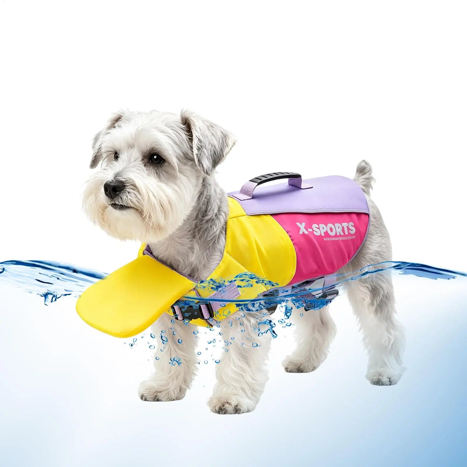 Puppy Float Vest Reflective Adjustable Safety Swimsuit Puppy Swim Vest For Pool Beach Lake River Boat Water Outdoor Home Travel Qme