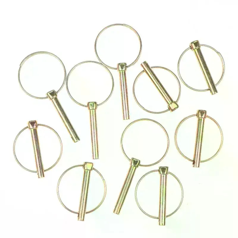 10Pcs Safety Lynch Pin With Ring Anti Lost Lock Pin Heavy Duty Safety Fixing Locking Pins For Towing Trailer ATV UTV Fastener Qme