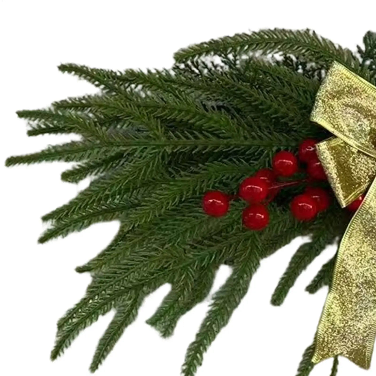 Christmas Wreath Artificial Greenery Winter Door Decorations Mirror Qme