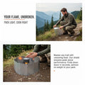 9 Plates Foldable Gas Cookers Wind Deflectors Outdoor Stove Shield Qme Default Title