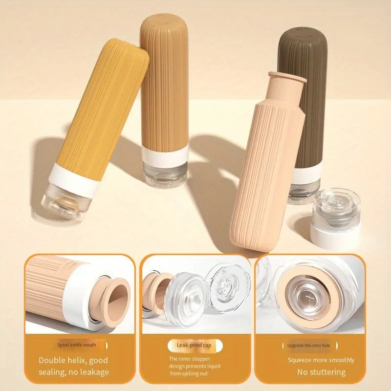 Toiletry Travel Bottle Portable Silicone Toiletries Containers Qme