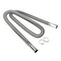 120cm Exhaust Hose with Two Clips Gas Vent Hose Air Diesel Heater Car Parking Exhaust Pipe for Power Generators Car Heating Qme Exhaust Hose