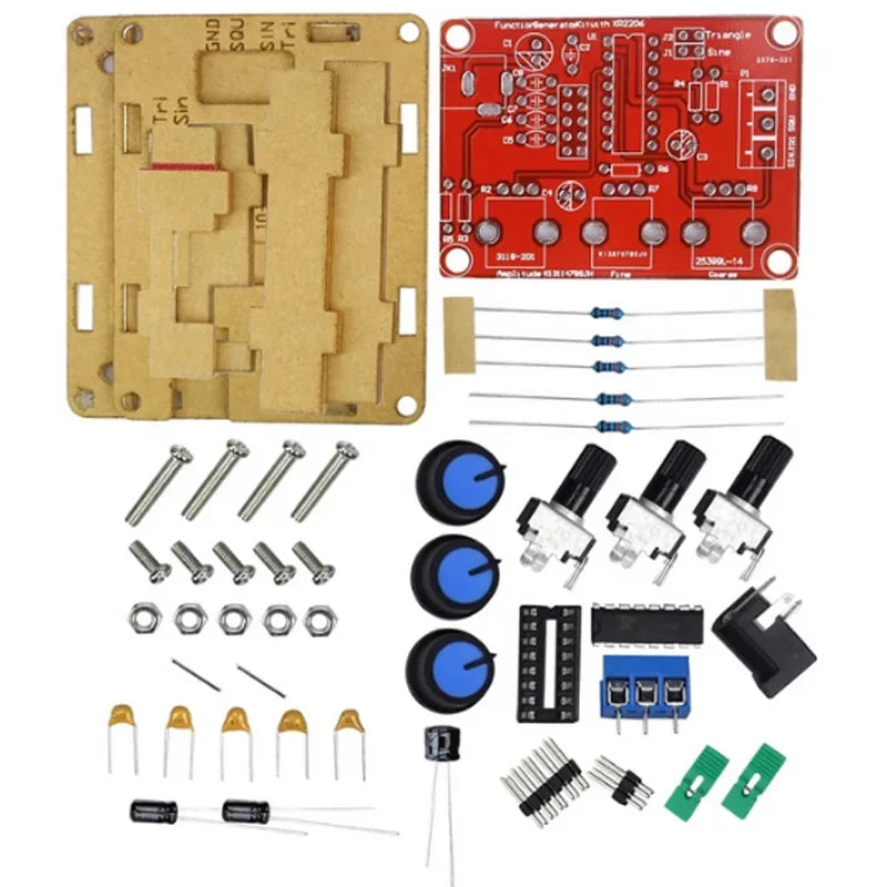 XR2206 High Precision Signal Generator DIY Kit Function Generator Sine Triangle Square Waves Adjustable Frequency Qme DIY no welding