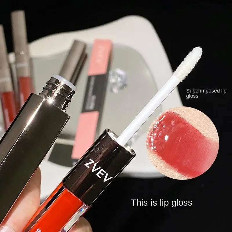 Double-ended Moisturizing Mirror-effect Lip Gloss Suitable Daily Qme