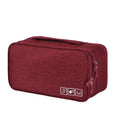 Portable Travel Multi-function Storage Cube Bag Underwear Bra Socks Qme Rose Red 11x6.3x5.12in