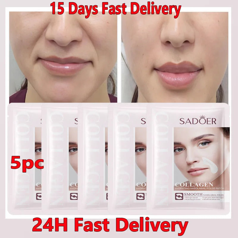 3/5/10PC Collagen Wrinkle Reduce Patch Retinol Fade Fines Lines Lift Firm Tighten Skin Mask Korean Moisturizing Skin Care Patch Qme 5pc 1