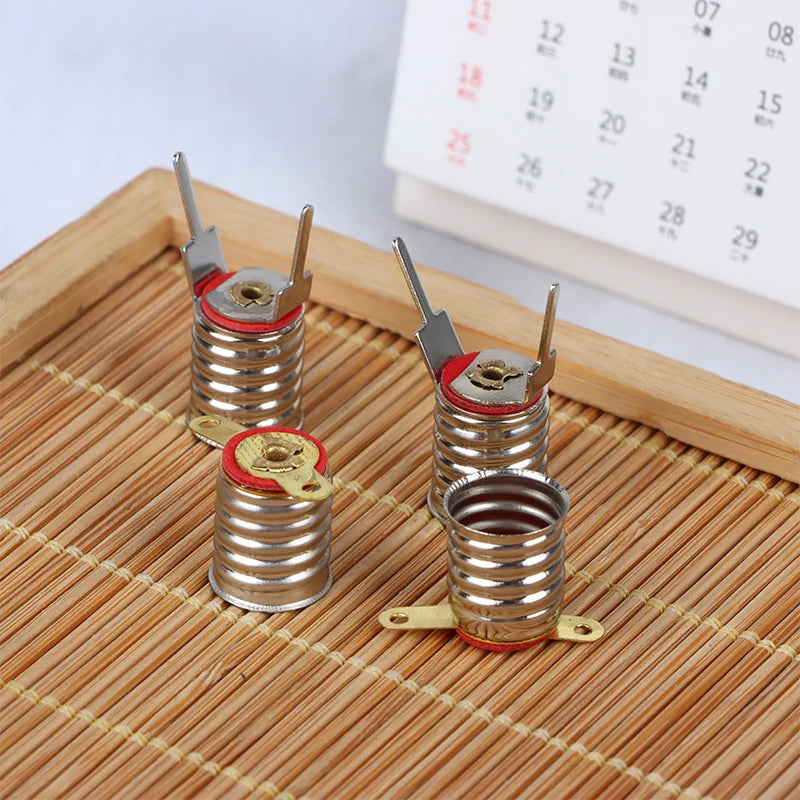 10Pcs E10 Lamps Base Holder Bulbs Light Base Socket Home Experiment Circuit Electrical Test Accessories Qme