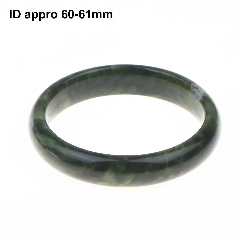 1 PCS Natural Hand Carved Jade Bracelet Wide Green White Nanyu Bangle Unique Jewelry for Valentine's Day Qme A4