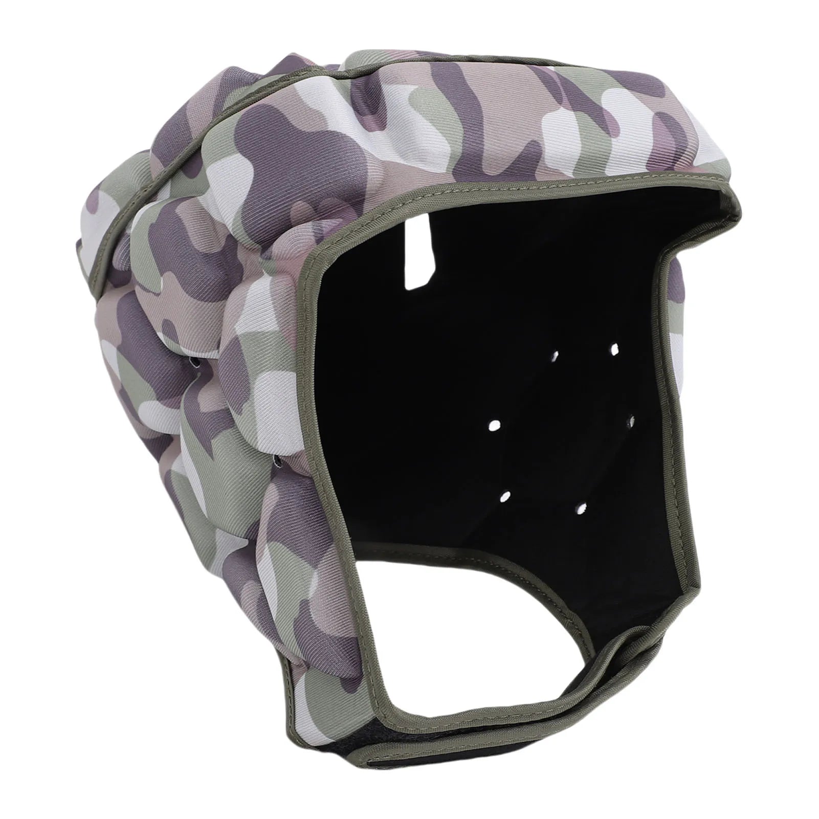 Rugby Headguard Rugby Head Protector Rugby Helmet Anti Collision Breathable EVA Rugby Headguard for Football Baseball Goalkeeper Qme Light Grey