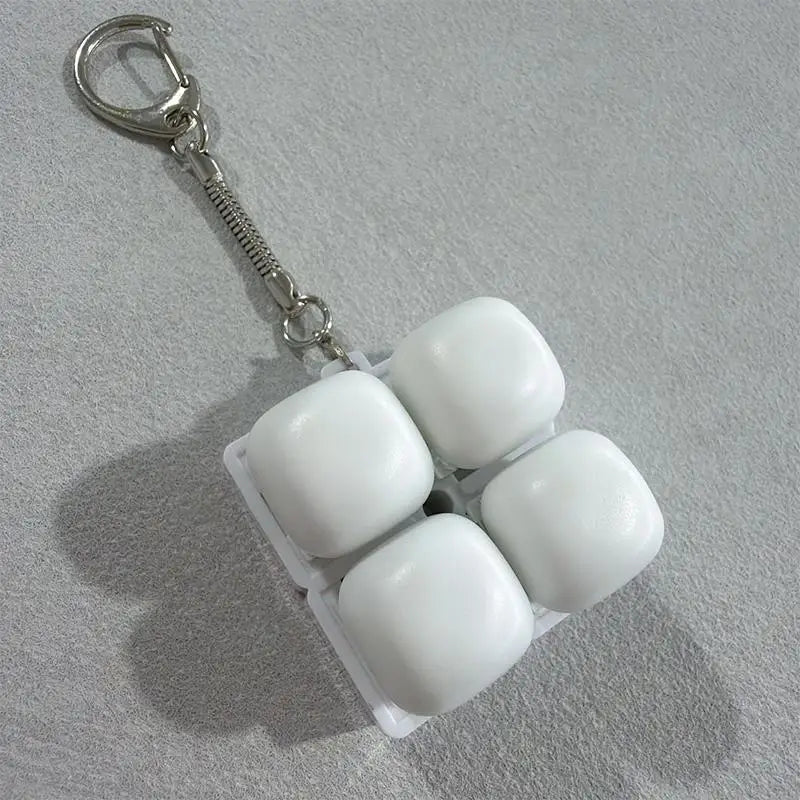 Bread Design Fidget Keychain Key Button Keycap Finger Keyboard Cap Qme With lights E