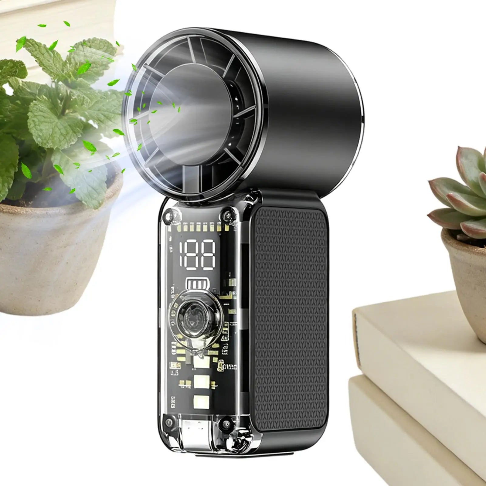 Fan Portable Rechargeable Portable Personal Cooling Gadget 100 Speed Settings Handheld Fan for Home Office Bedroom Desk Indoor Qme