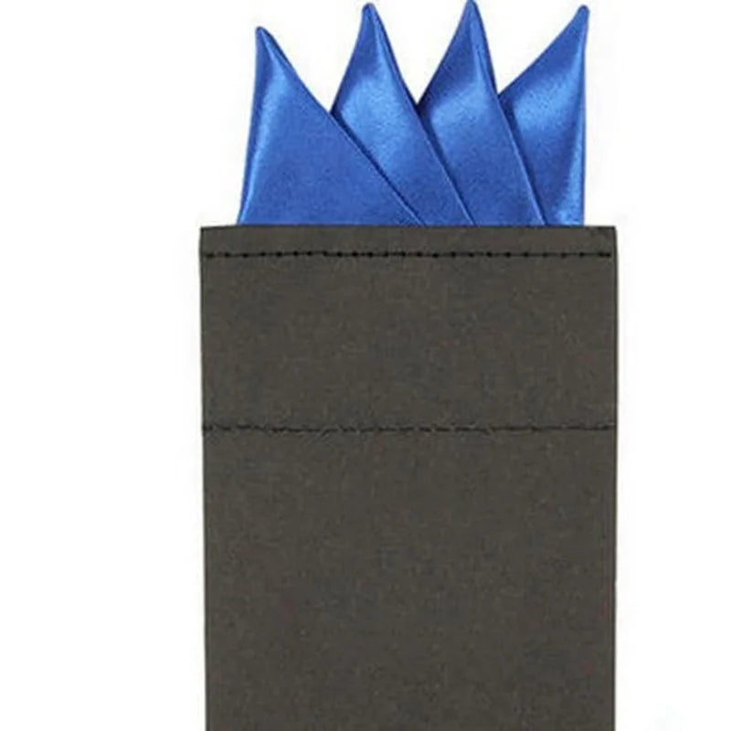 Men's Pre-folded Pocket Square Card Triangles Wedding Groom Party Qme Blue