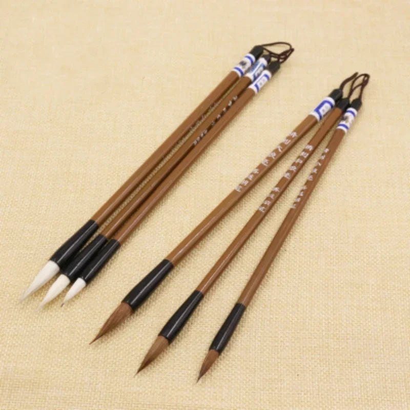 3Pcs Enlightenment Brush Calligraphy Practice Brush Student Practice Brush Beginner Calligraphy Brush Painting Stationery Qme