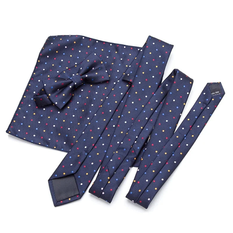 Paisley Men's Casual Bowtie Tie Skinny Polyester Necktie Pocket Qme