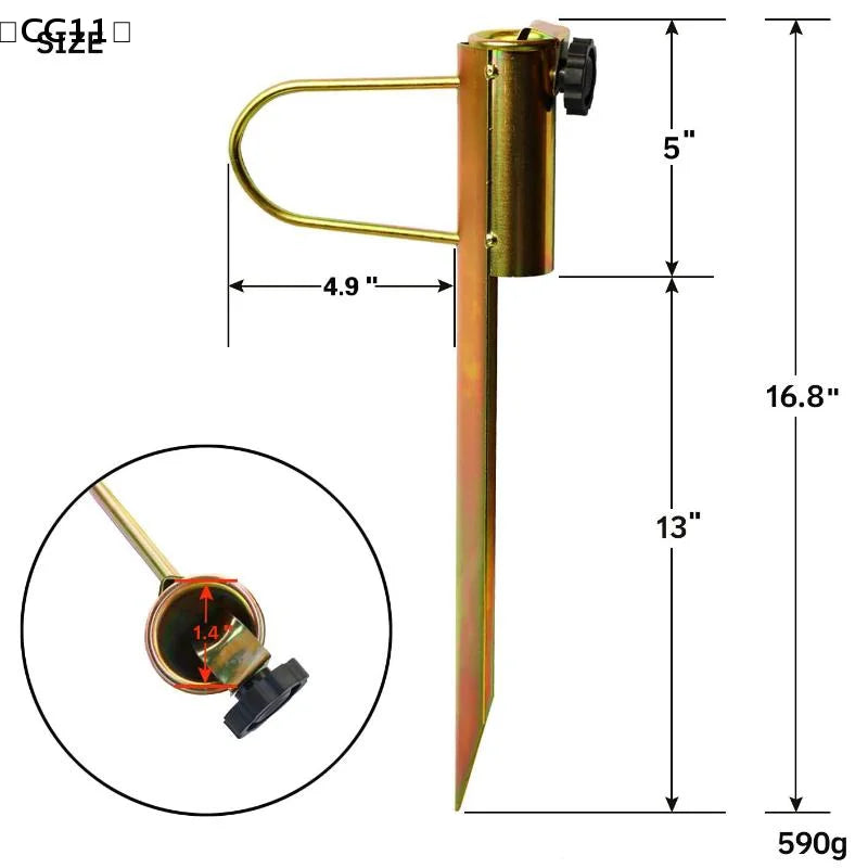 Beach Umbrella Anchor Metal Patio Holder Garden Parasol Sun Stand Qme