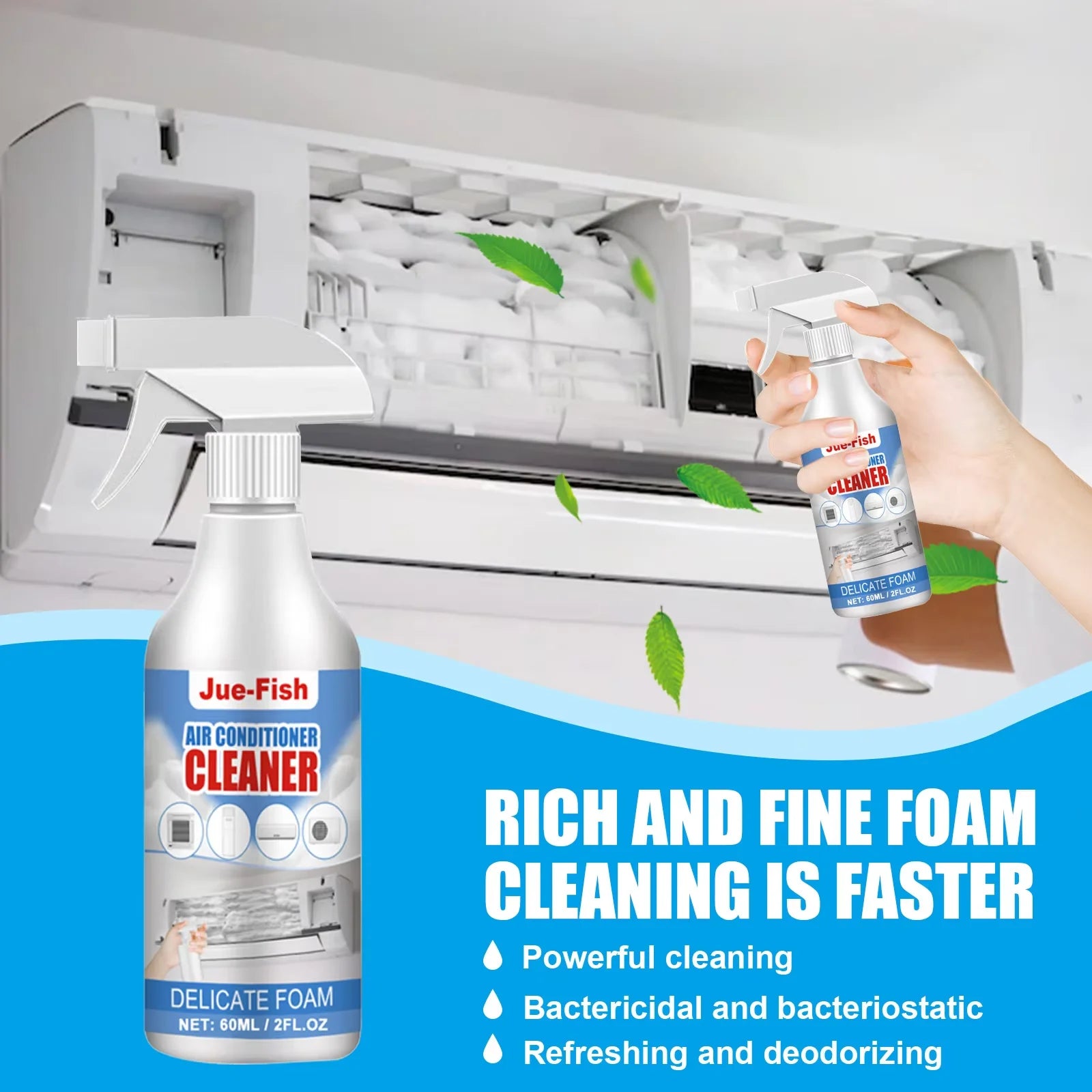 Air Conditioner Cleaner Coil Dirt Clean Washing Foam Spray Deodorizer Radiators Fan Cleaner Home Air Conditioner Cleaning Agent Qme