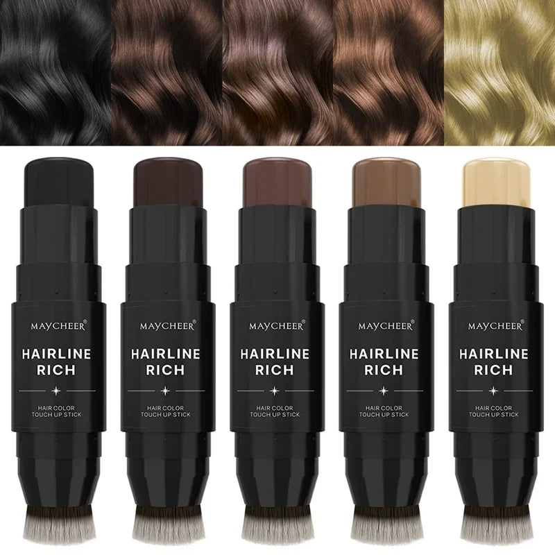 2 In 1 Root Cover Up Stick Waterproof Easy Application Head Root Concealer Long Lasting Sweatproof Temporary Hair Dye Stick Qme