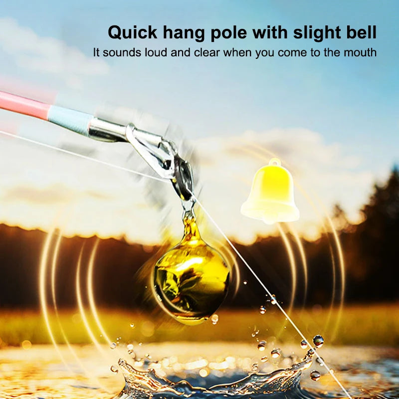 10 Quick-clip Aluminum Alloy Fishing Bell Alarm Auto-alarm Rig Boat Qme
