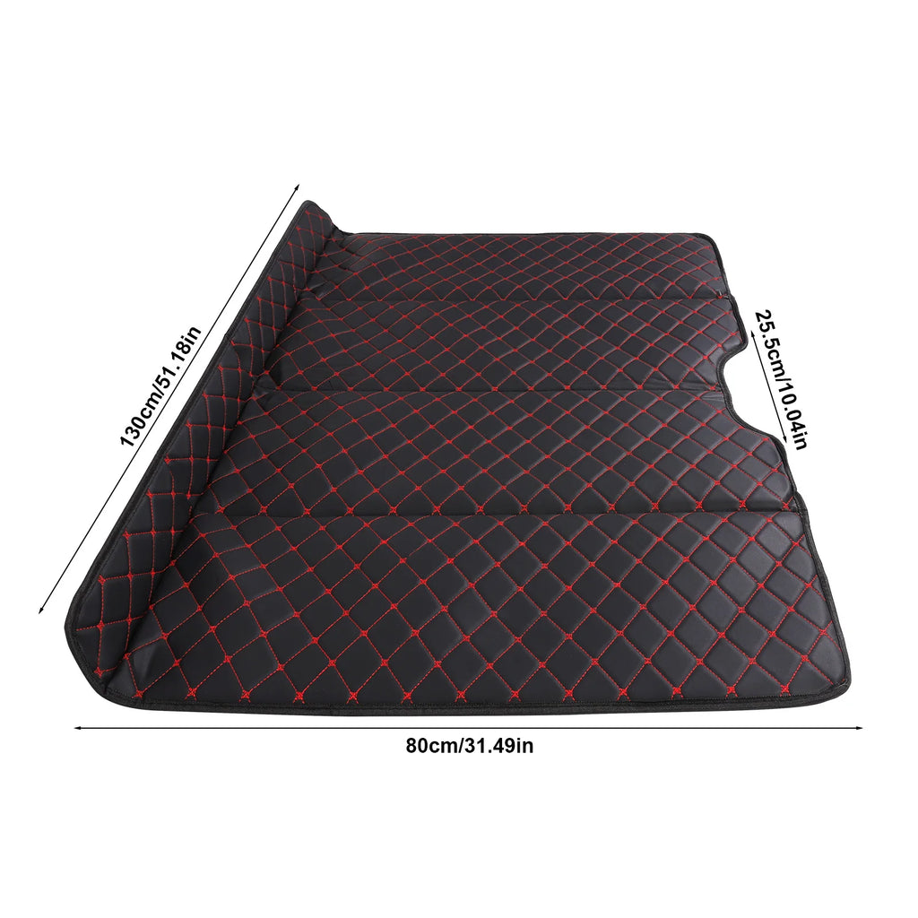 Car Mattress PU Leather Car Back Seat Folding Bed Mattress Non-Inflatable Portable Back Seat Mattress for Sedan SUV Truck Qme