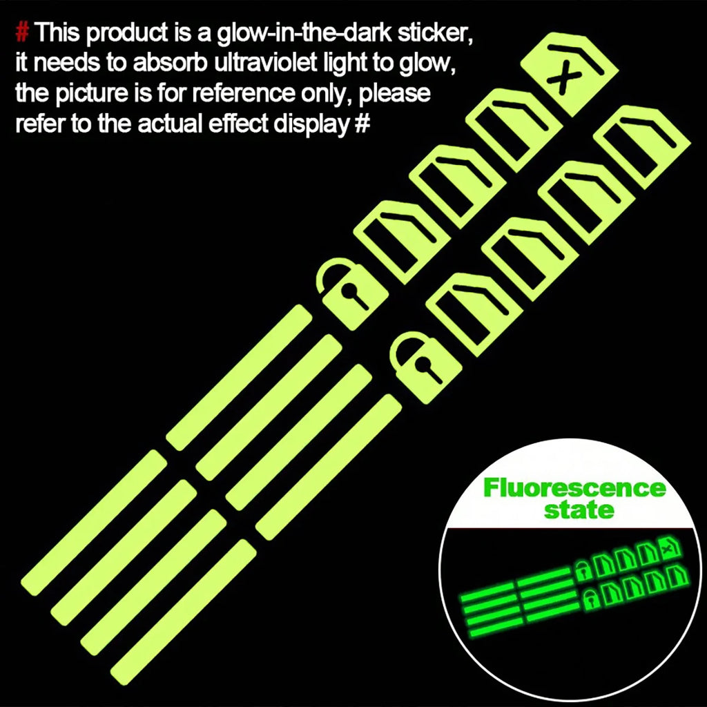 Car Window Control Button Luminous Stickers Auto Interior Qme green