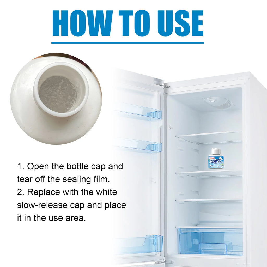 Refrigerator Deodorizer Gel Quickly Removing Odors Keep Refrigerator Freshening Long-Term Protection Household Fridge Deodorant Qme
