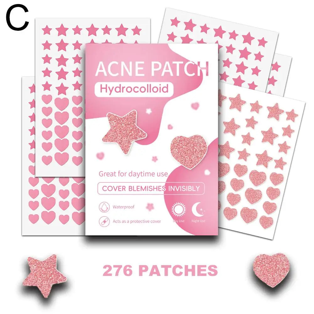 Cute Colorful Stars Pimple Patches Acne Patch Zits Blemishes Qme C-276pcs
