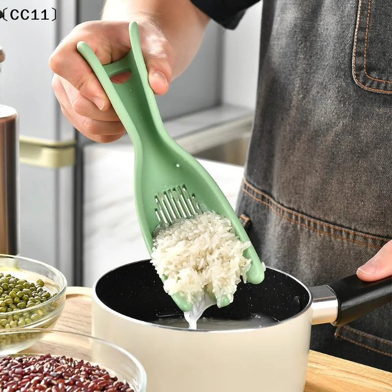 Silicone Rice Sieve Spoon Multifunctional Kitchen Drain Colander Qme