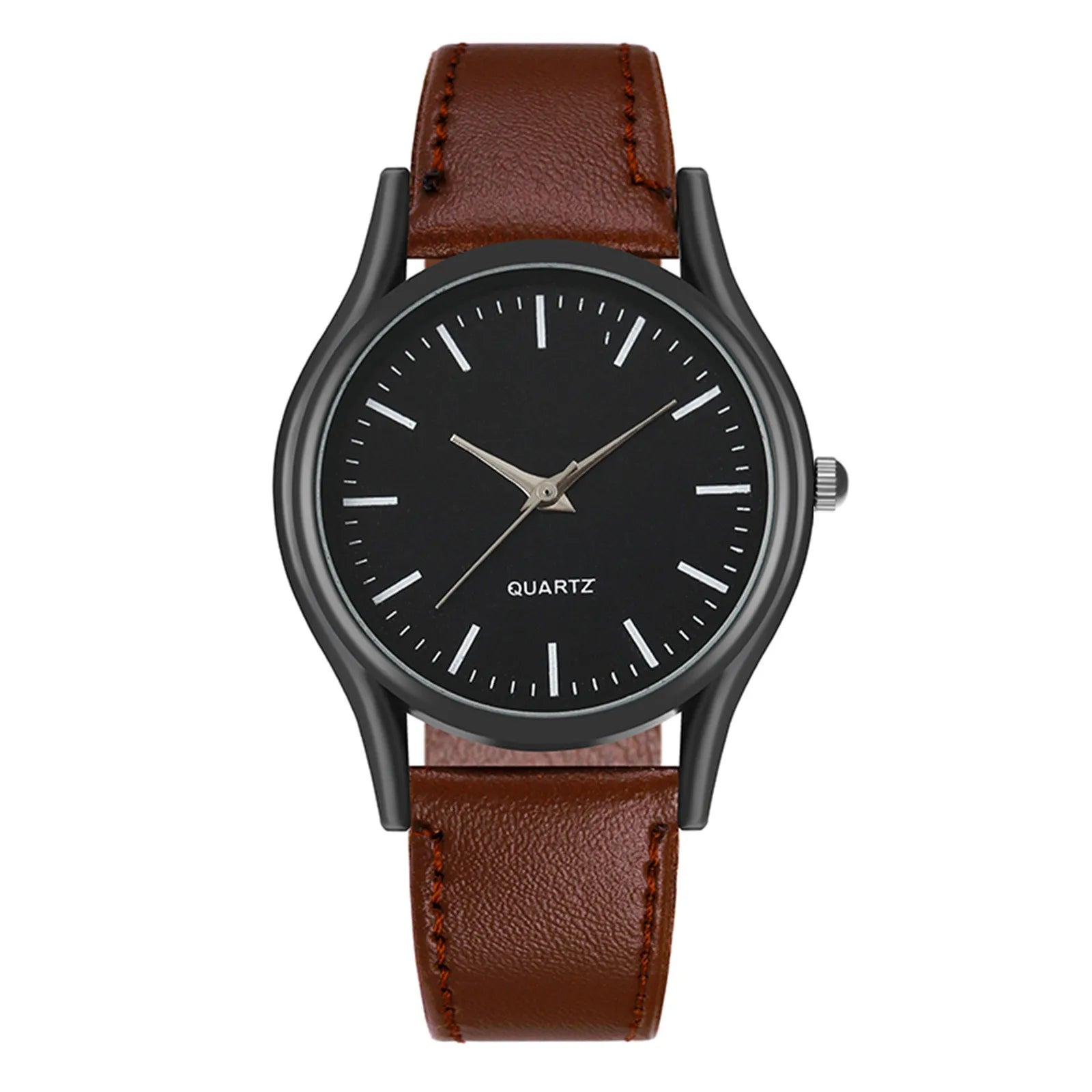 New Couples Watches Leather Strap Minimalist Fashion Quartz Wristwatches Multiple Colors Clothing Accessory Casual Simple Watch Qme G