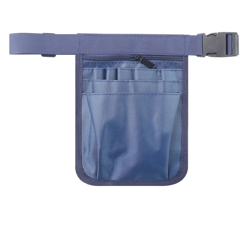 Tool Waist Bag Oxford Cloth Hand Repair Hardware Toolkit Adjustable Storage Bags Multi-compartment Pocket Bag Qme blue