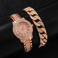Diamond Women Watches Gold Watch Ladies Wrist Watches Luxury Brand Rhinestone Womens Bracelet Watches Female Relogio Feminino Qme Rose