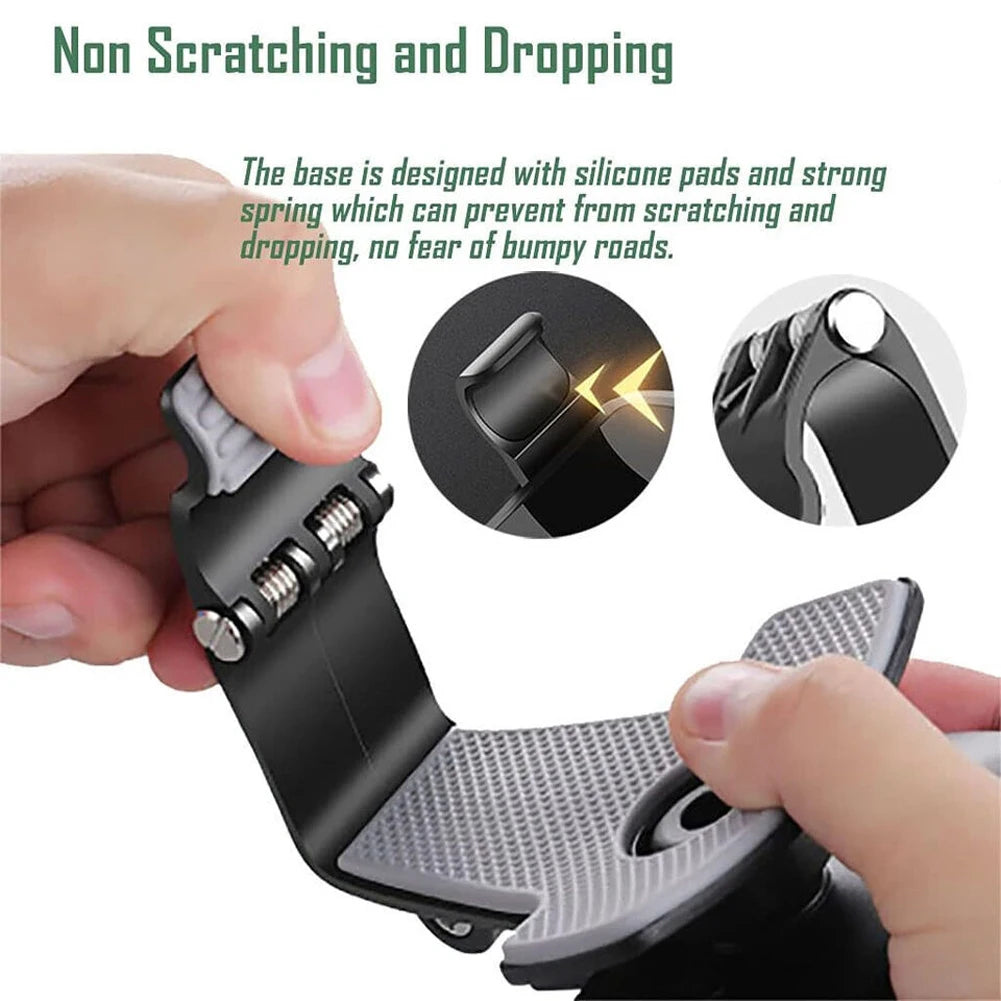 Car Mobile Phone Mount 360 Degree Rotating Multi-function Instrument Cluster Phone Holder Rearview Mirror Navigation Bracket Qme