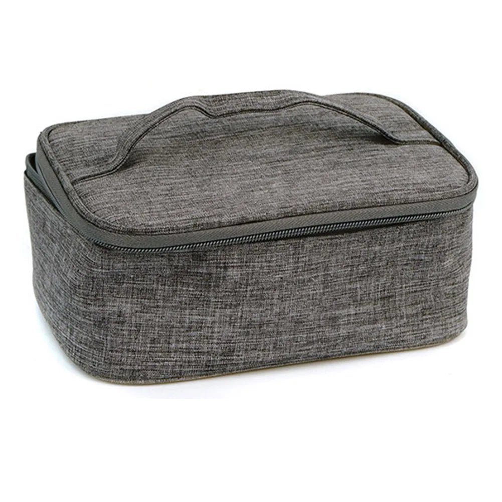 USB Heating Lunch Box Bag Electric Lunch Bag Oxford Cloth Electric Food Heater Waterproof Large Capacity for School Picnic Qme Grey