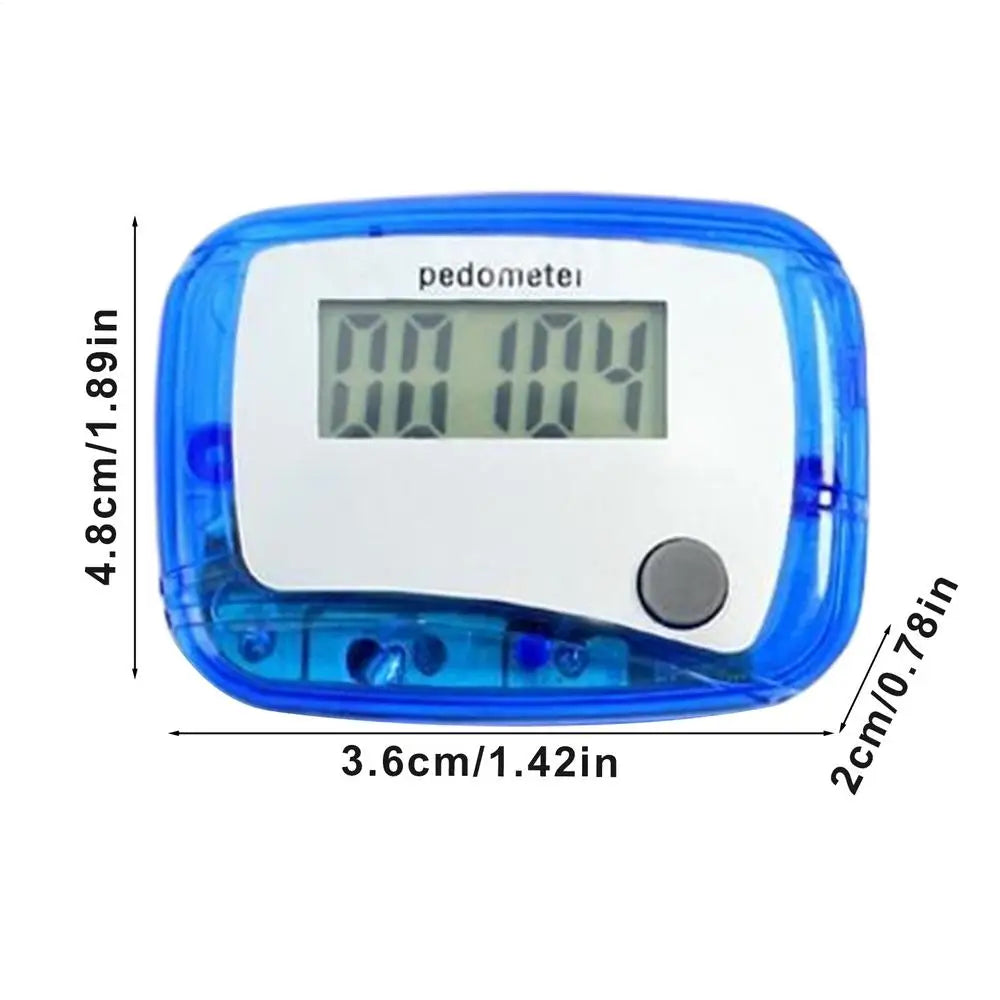 Step Counter for Elderly Sports Clipping Walk Meter Senior Steps Counter for Sports Running Training Hiking Backpacking Travel Qme Blue