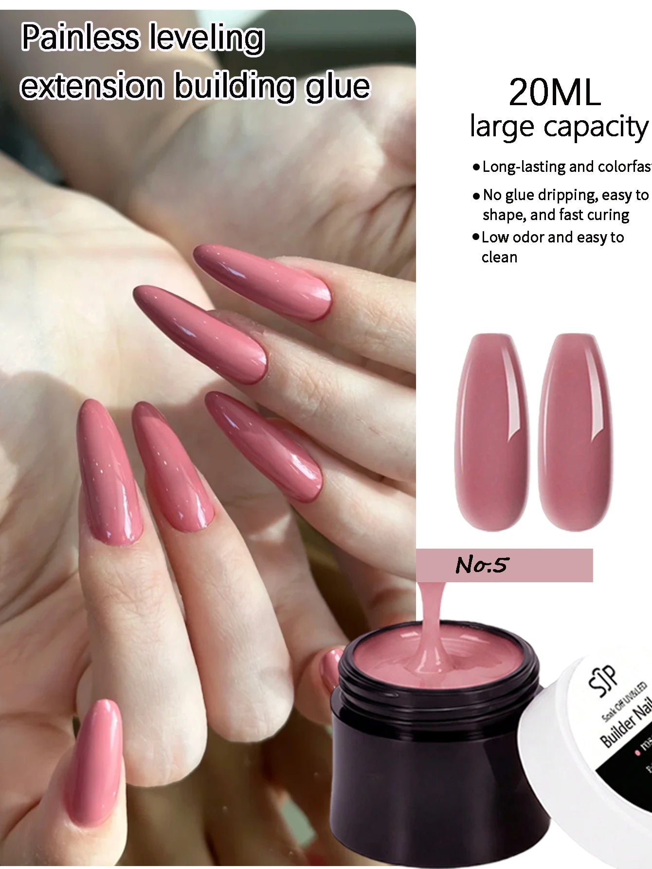 Painless Leveling Extending Nail Gel UV DIY Art Charm Suitable Salons Qme 05