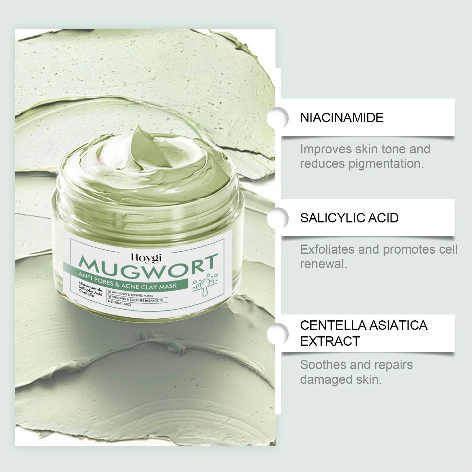 Face Clean Mask Pore Shrinking Oil Control Deep Cleansing Exfoliating Acne Treatment Moisturizing Blackhead Remover Mud Mask Qme