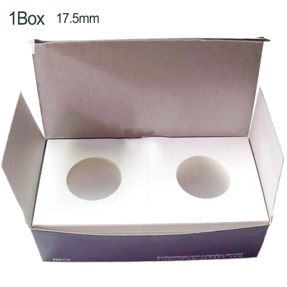 Coin Holders Square Cardboard Box Ensures Safe and Convenient Storage for Your Coin Collection 12 Specifications Qme 17.5mm