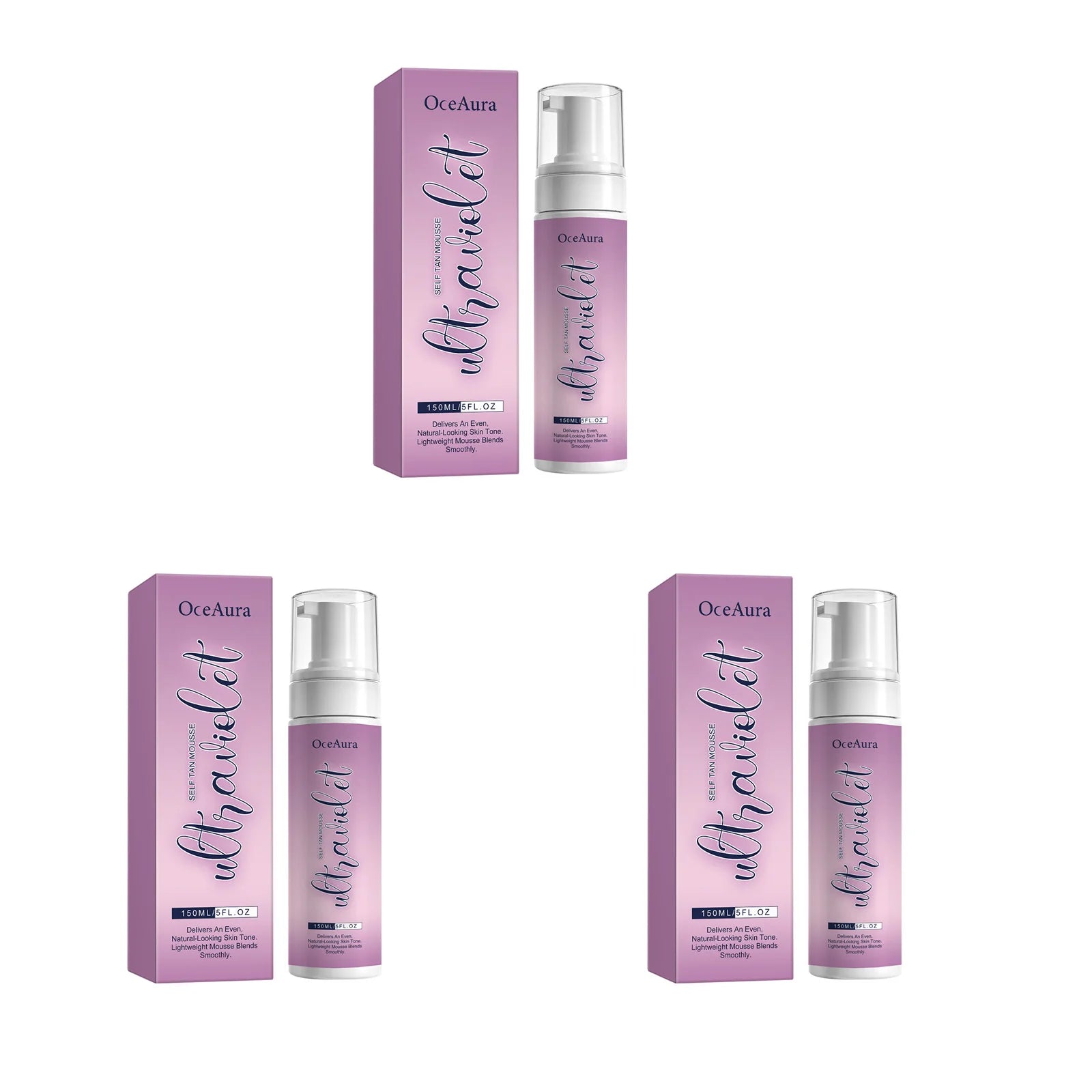 Body Self Tanning Mousse Sunless Tanning Lasting Skin Tone Repair Sunburn Sun Protection Bronzer Dark Wheat Body Self Tan Cream Qme 3 X 150ml Boxed