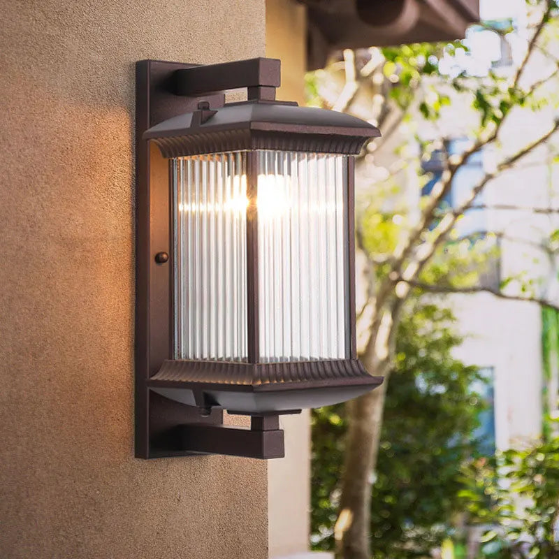 Outdoor Wall Lamp Metal Waterproof Outside Wall Lights AC90-260V Exterior Wall Lighting for Hotel Villa Big Porch Garden Gate Qme