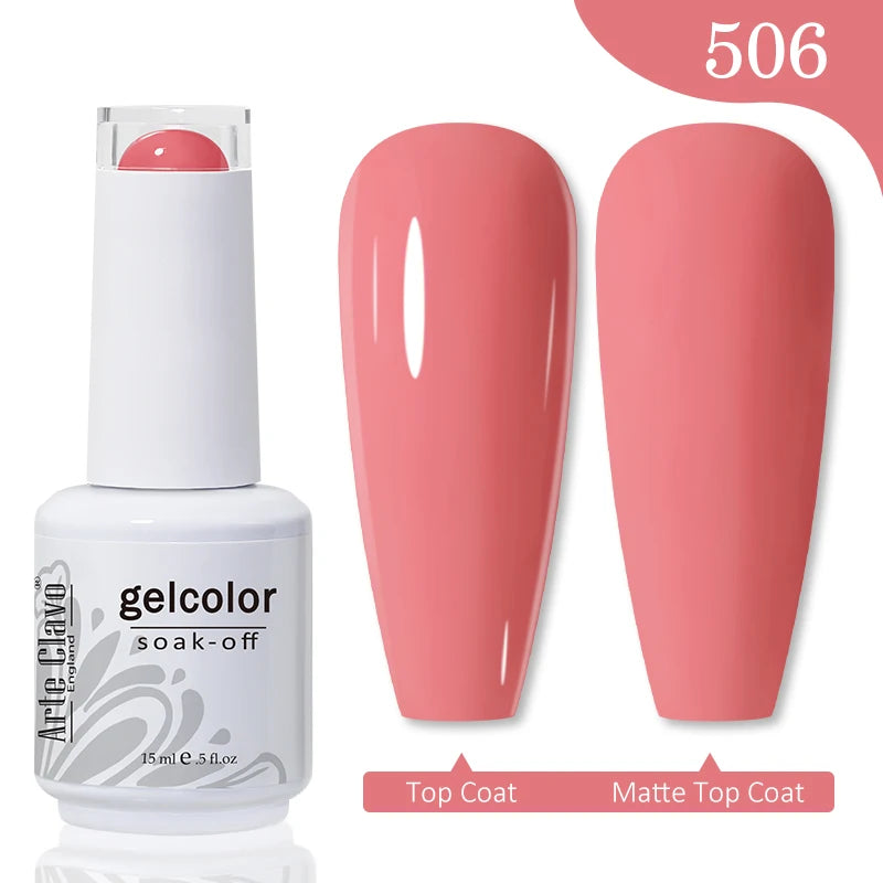 Arte Clavo Gel Nail Polishes Pink Nude Hybrid Lak Manicure