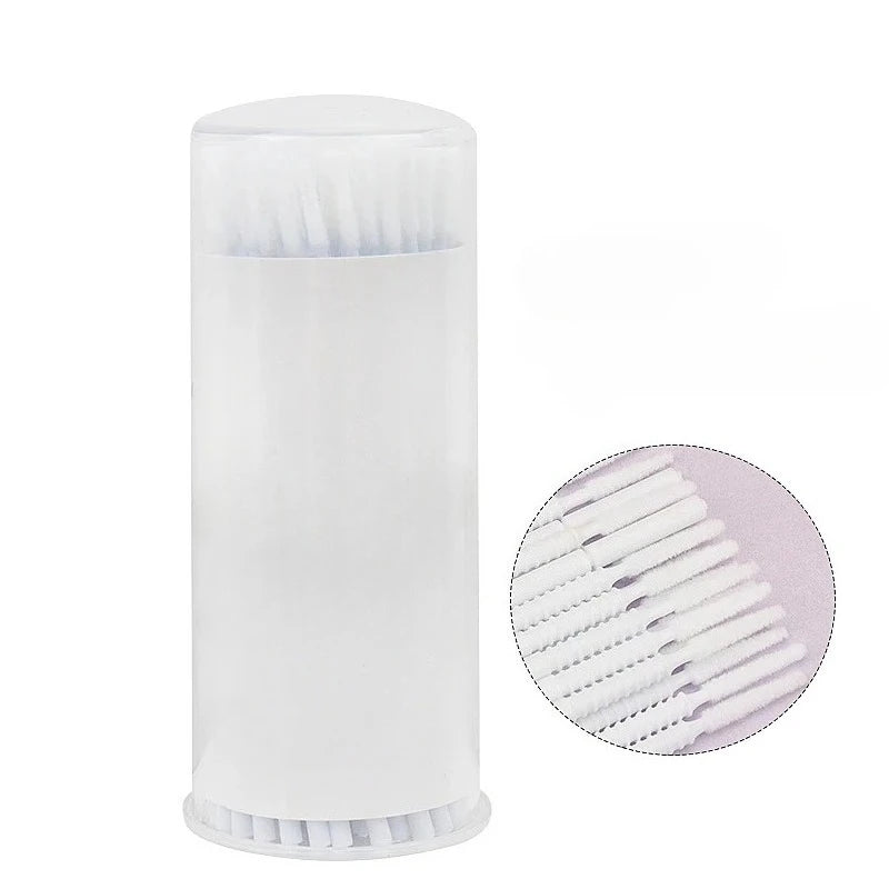 100PCS Disposable Spiral Mascara Brush Handle Microbrush Applicator Lashes Brushes Eyelash Extension Makeup Tools Qme 100PCS White in box