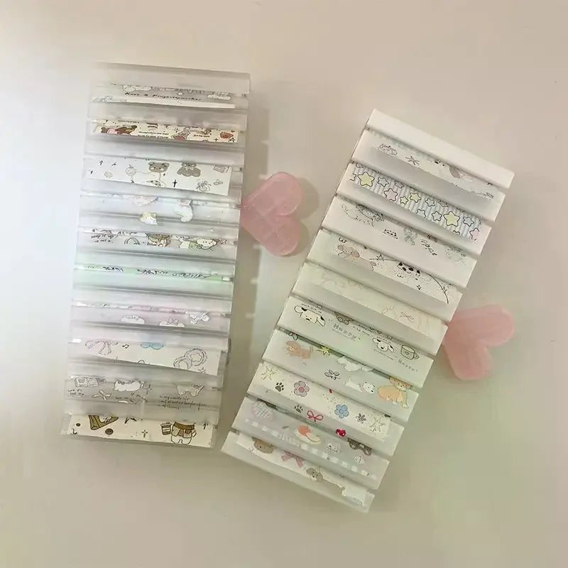 Portable Cartoon Nail Transfer Paper Storage Box Display Stand Qme