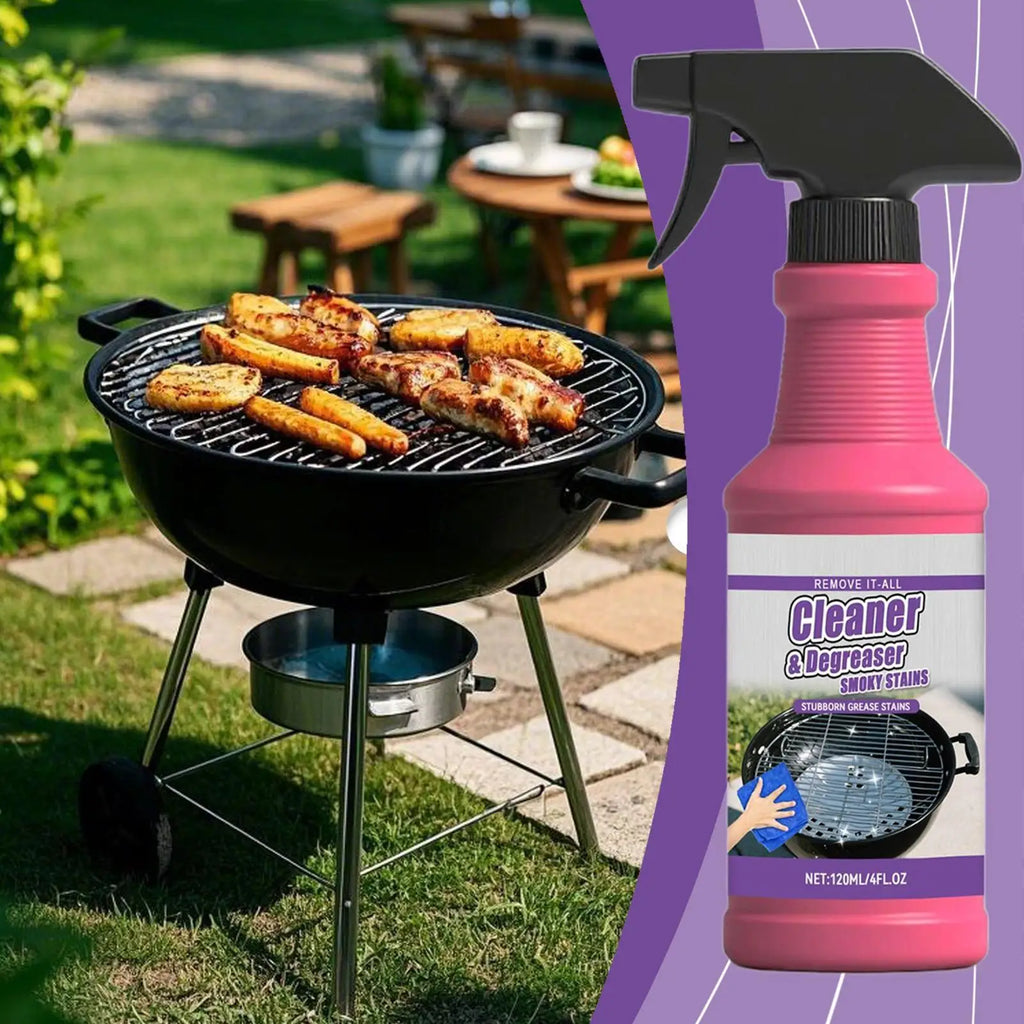NEW Grill Degreaser Spray 120ml Stove Top Cleaner Degreaser Heavy Duty Oven Cleanser Food Spills Remover For Pot Iron Plate Dish Qme