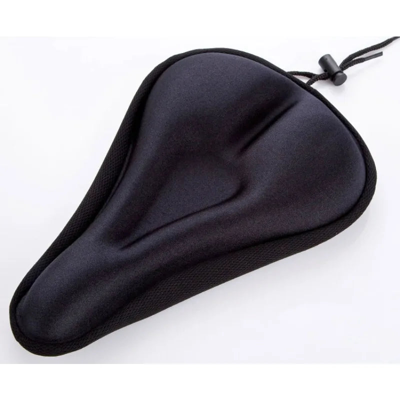 Soft Thickened Bicycle Seat Breathable Bicycle Saddle Seat Cover Comfortable Seat Mountain Bike Cycling Pad Cushion Cove Qme Black