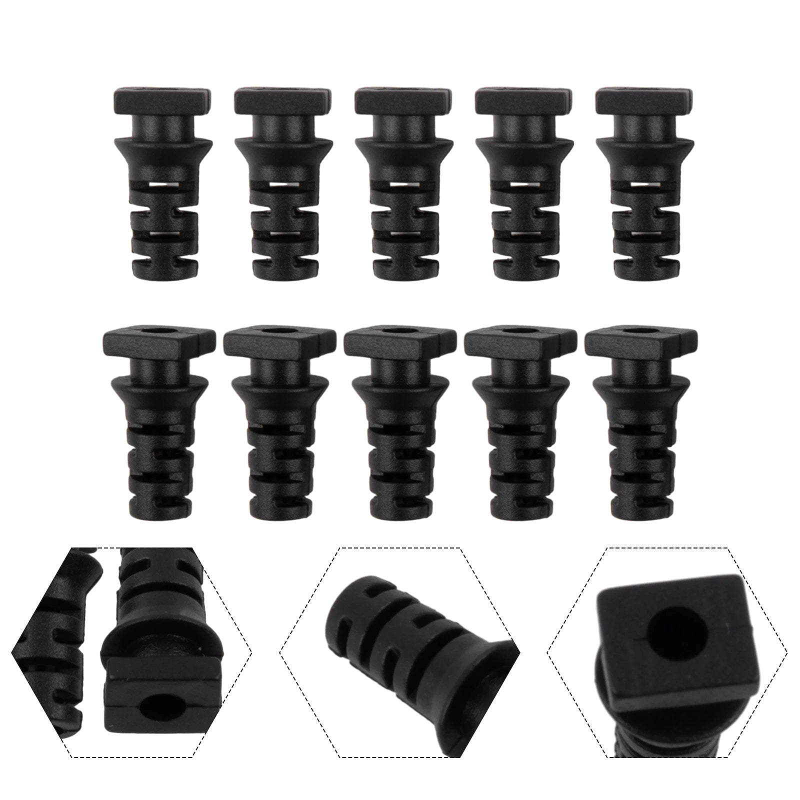 10pcs 3.5/4/5mm Cable Gland Connector Set Rubber Strain Relief Cord Power Tools Cable Sleeves Torsion-proof Glands Qme B
