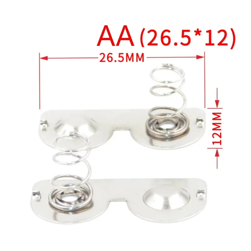 20 DIY Accessory AA AAA Battery Box Positive Negative Sheets Spring Qme AA 26.5X12MM